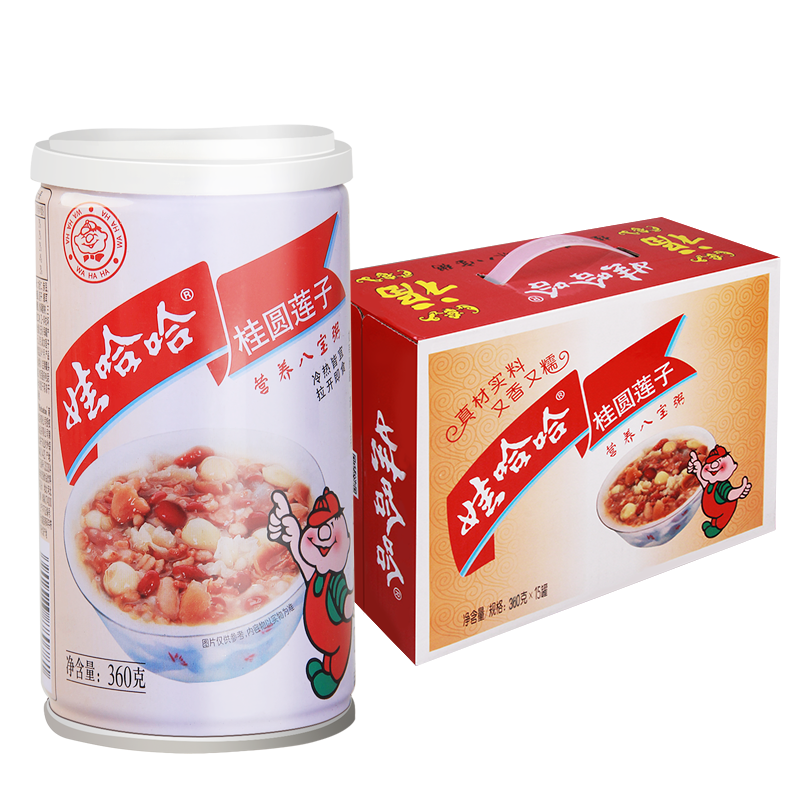 娃哈哈 桂圆莲子八宝粥 360g*15罐 五谷营养早餐 清甜不腻 方便速食粥整箱装礼盒装 