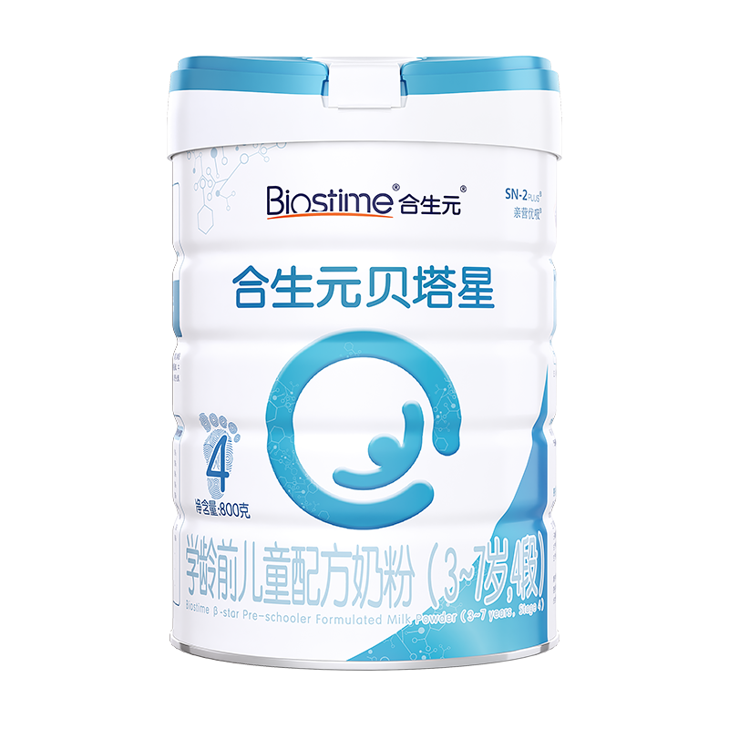 合生元（BIOSTIME）贝塔星 学龄前儿童配方奶粉 4段(3岁或以上) 欧洲原装原罐进口 800克