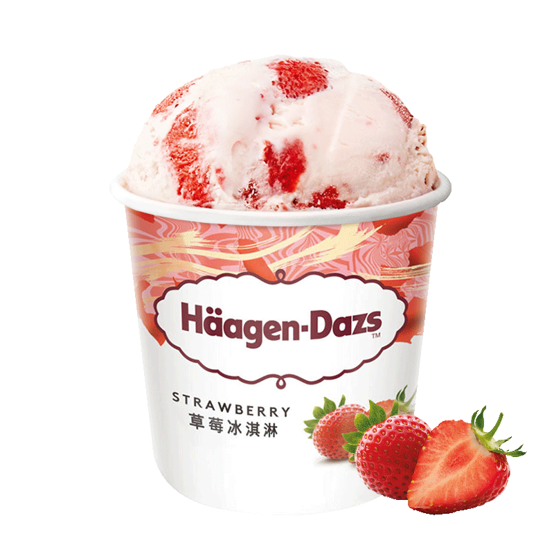 哈根达斯（Haagen Dazs）冰淇淋 草莓口味 大杯473ml京东冷链配送