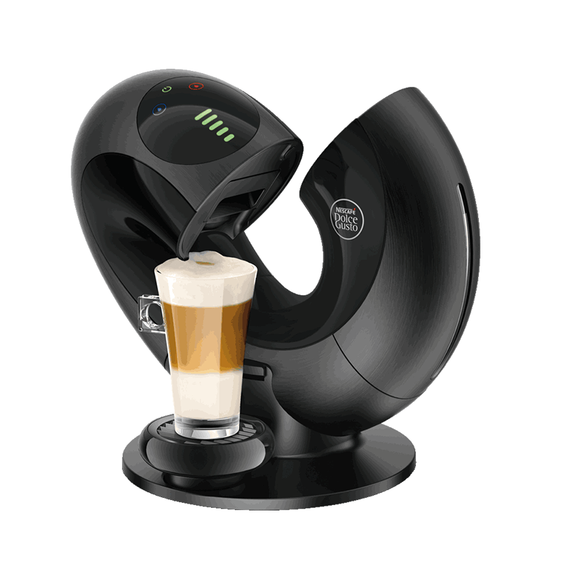 雀巢多趣酷思(Nescafe Dolce Gusto) 胶囊咖啡机家用 高端款 Eclipse黑色 商务智能触屏奶泡一体 以旧换新