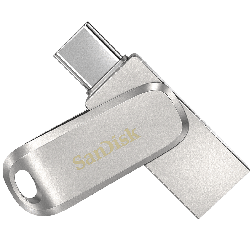 闪迪(SanDisk) 256GB Type-C USB3.1 手机电脑U盘DDC4 读速150MB/s 全金属旋转双接口 安全保密 扩容u盘