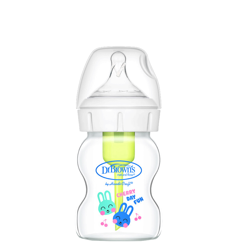 布朗博士奶瓶 新生儿奶瓶 婴儿防胀气奶瓶 玻璃奶瓶150ml(0-3月龄)音乐兔