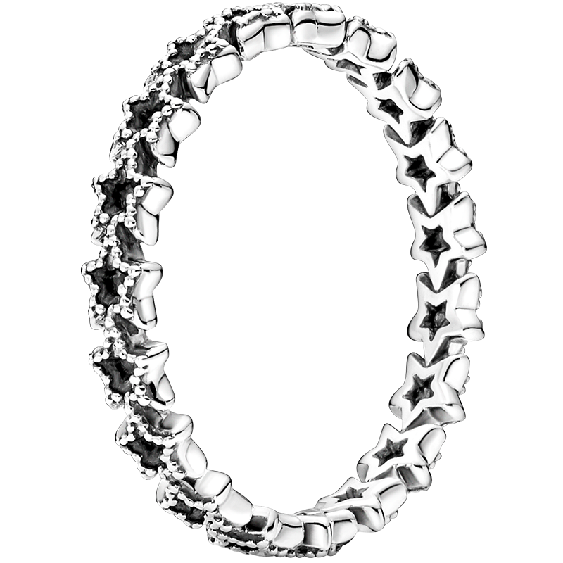 潘多拉（PANDORA）不对称星环戒指190029C00经典百搭新年礼物 星环戒指 52mm