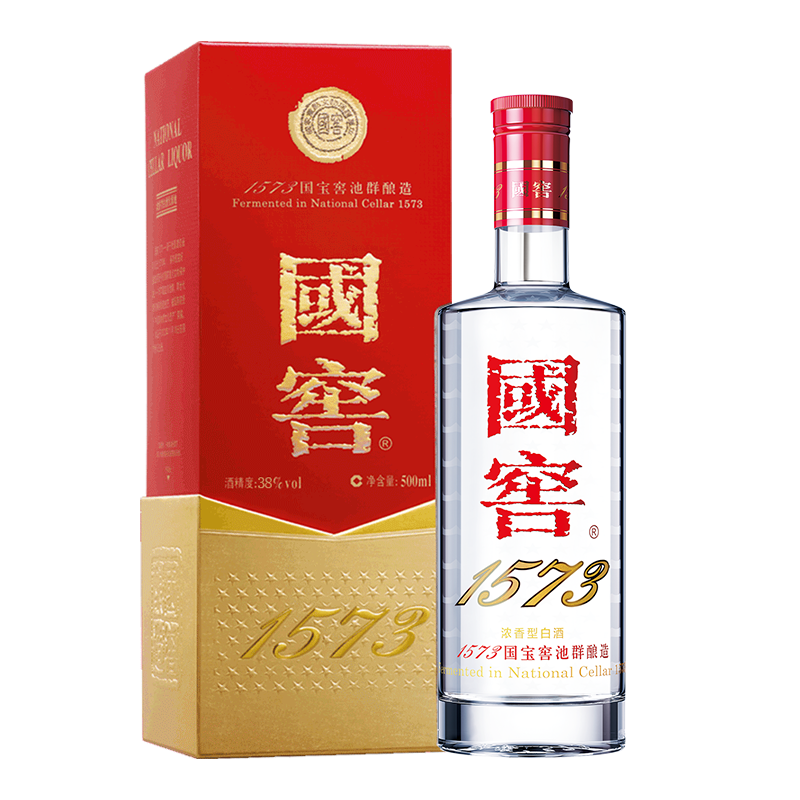 泸州老窖 国窖1573 浓香型白酒 38度500ml 单瓶装(新老包装随机发货)