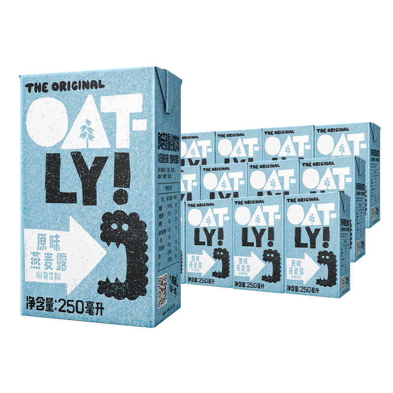 OATLY噢麦力 原味低脂燕麦奶早餐奶植物蛋白进口饮料 250ml*18整箱装
