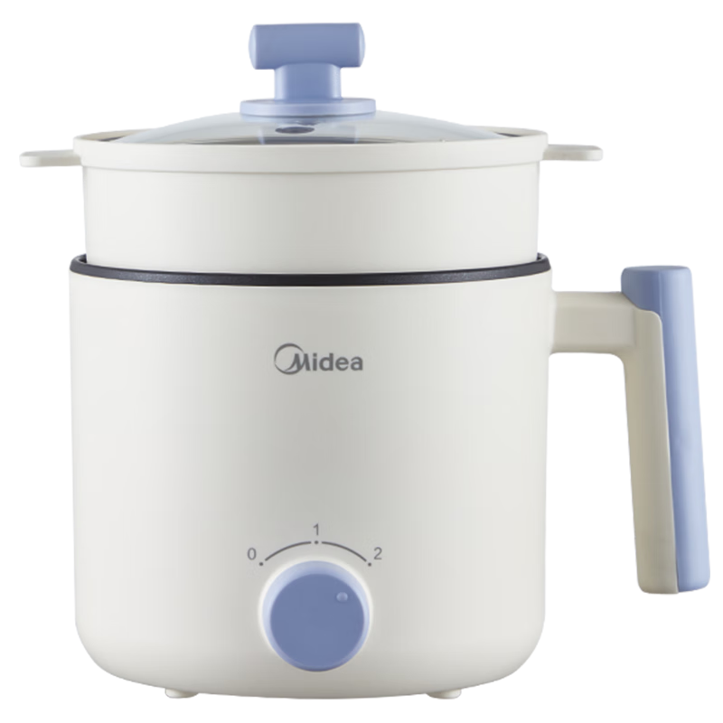 美的美的 （Midea）肆意电煮锅 电热锅 小电锅 电蒸锅 学生宿舍1-2人泡面小火锅 不粘易清洁 MC-XZE1615