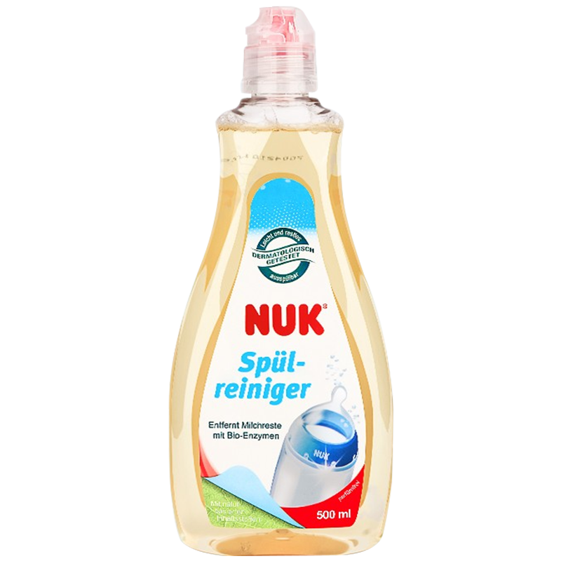 NUK奶瓶清洗剂宝宝餐盘玩具果蔬奶嘴奶渍清洗液500ml【德国进口】