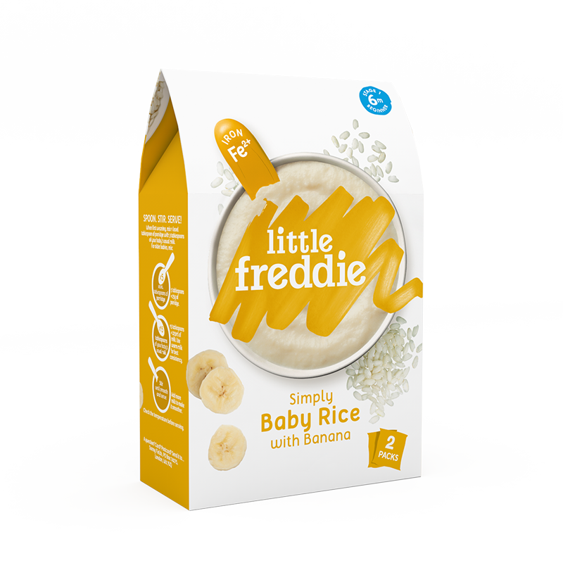 小皮（Little Freddie）高铁香蕉大米粉欧洲原装进口婴儿辅食强化铁米糊160g*1盒