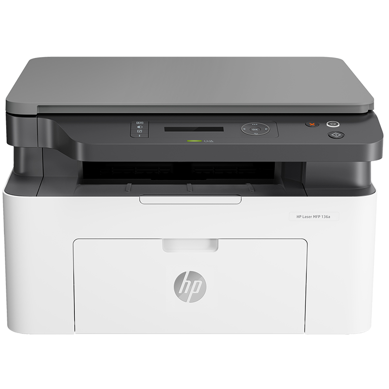 惠普（HP） 打印机1005w/126nw/136wm/nw/a a4黑白激光复印扫描办公家用 136a USB线连接/110A硒鼓