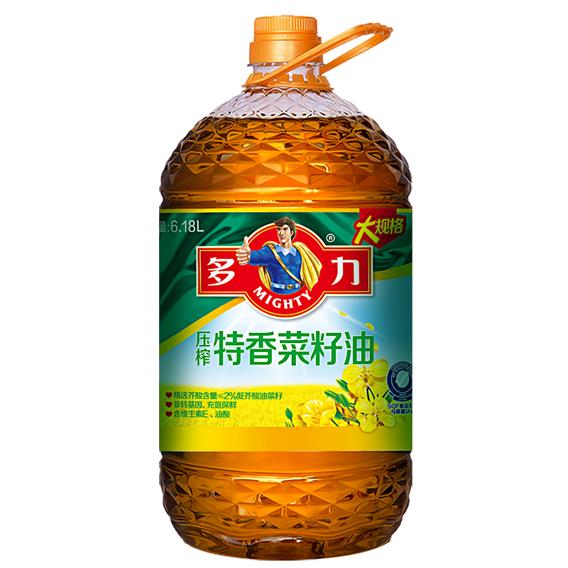 多力压榨特香菜籽油6.18L 食用油