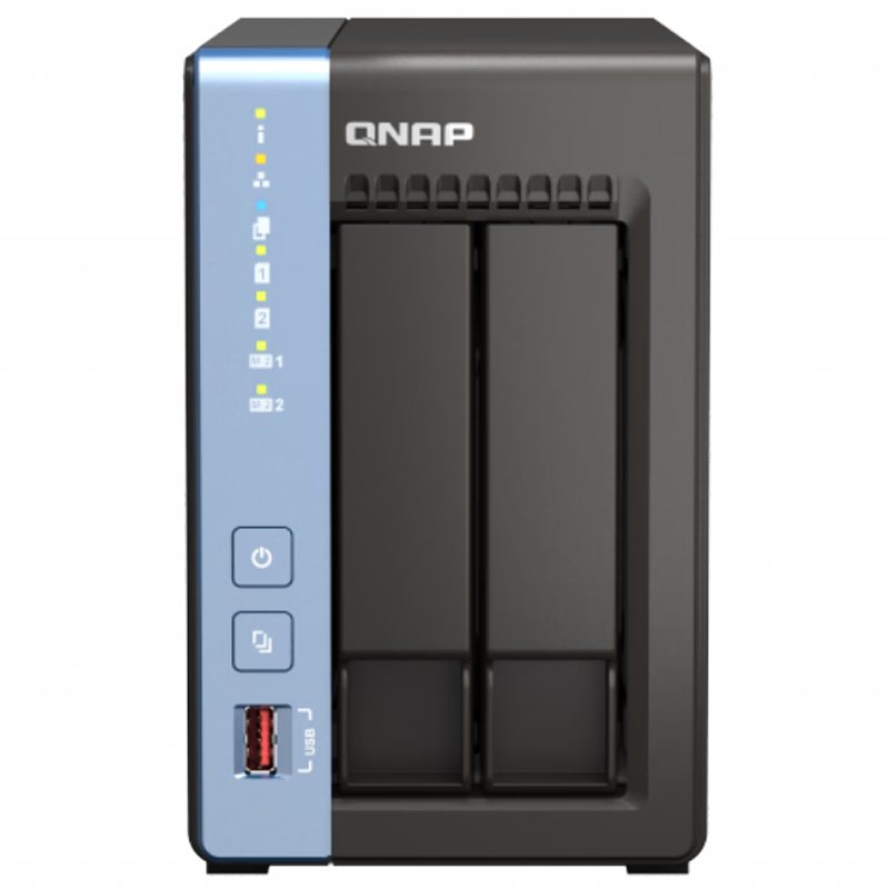 威联通（QNAP）TS-264C 2盘位 四核心处理器网络存储服务器内置双 M.2 插槽2.5G网口NAS私有云