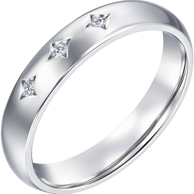 周生生年货礼物  铂金钻石戒指 PROMESSA星宇系列 男款婚戒92383R 预订预付款，时间约6-8周