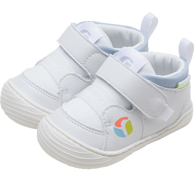 基诺浦 本体感鞋 6-10个月婴儿地板鞋 春秋款 线下同款 男宝宝室内鞋 女 TXGBT003 颜色：白色/浅蓝色 110码_鞋内长约12.0厘米