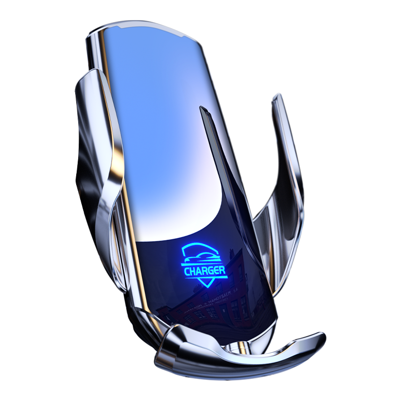 车载支架 手机无线充电器15W苹果Pro123华为机型通用出风口多功能导航汽车支架 Q3 银色