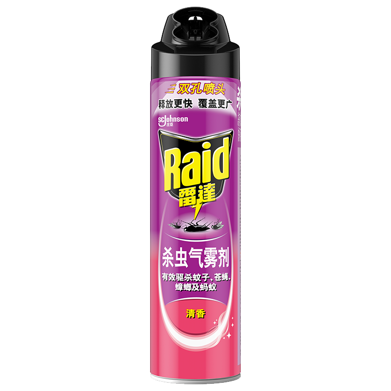 雷达(Raid) 杀虫剂喷雾 600ml 清香型 杀蟑喷雾 杀虫气雾剂 杀蟑螂药 灭蟑螂