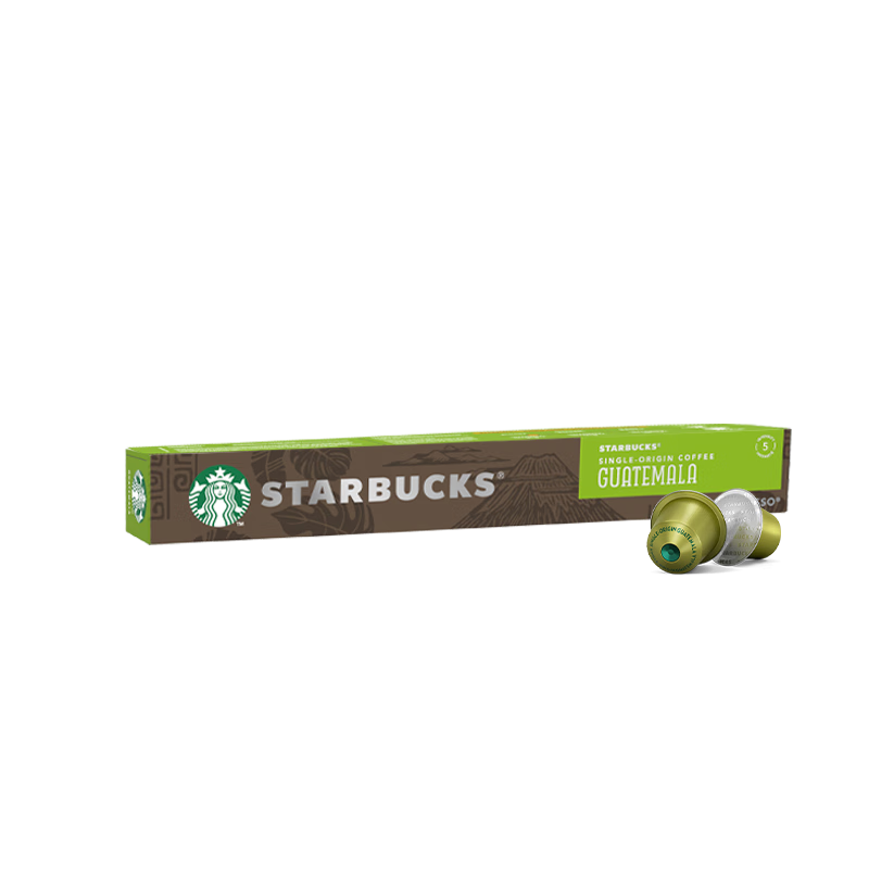 星巴克（Starbucks）Nespresso浓遇胶囊咖啡10粒 纯正之源危地马拉咖啡 瑞士进口
