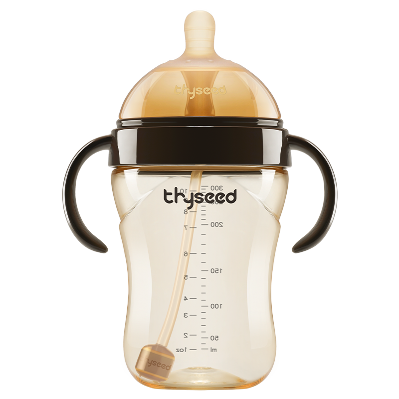 世喜奶瓶 婴儿大宝宝PPSU奶瓶（10个月+）吸管奶瓶300ml 带手柄吸管