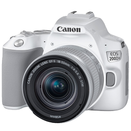 佳能（Canon） EOS200d二代入门单反高清vlog数码照相机视频直播相机 EOS 200D II(18-55mm)丨白