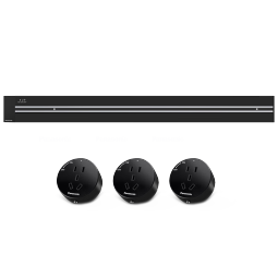 松下（Panasonic）开关插座 轨道插座 多功能插座壁挂式600mm+3个5孔插座(黑色)明装
