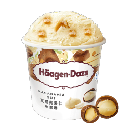 哈根达斯（Haagen Dazs）夏威夷果仁口味 473ml大杯冰淇淋京东冷链配送