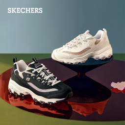 Skechers斯凯奇新款女鞋复古厚底老爹鞋时尚百搭内增高运动鞋149253 白色/多彩色/WMLT 37