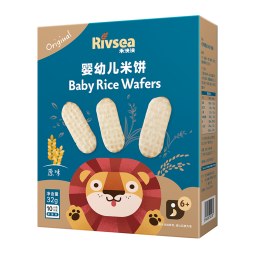 禾泱泱（Rivsea）宝宝零食 婴标米饼 原味 非油炸 磨牙饼干 非磨牙棒 1盒装32g 6个月+