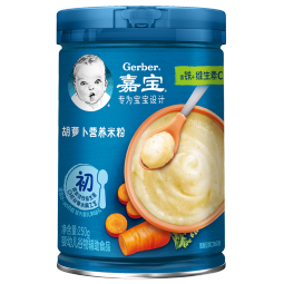 嘉宝(Gerber)米粉婴儿辅食 胡萝卜高铁米粉250g