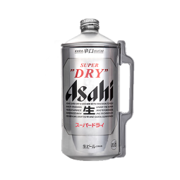 朝日（Asahi）超爽 啤酒 2L 单桶装 日本原装进口 桶装鲜啤酒