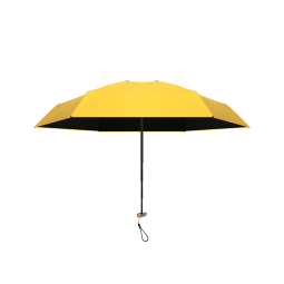 美度美度迷你六折空气伞防晒防紫外线太阳伞女晴雨两用口袋伞M6100 柠檬黄