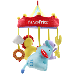 费雪(Fisher-Price)安抚床铃 婴儿床挂件新生儿八音盒摇篮曲安抚幼儿童狮子小象公仔F1027生日礼物礼品