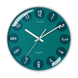 Timess 钟表客厅挂钟家用创意时钟简约时尚扫秒机芯石英钟表挂墙 QF2103-1-30厘米