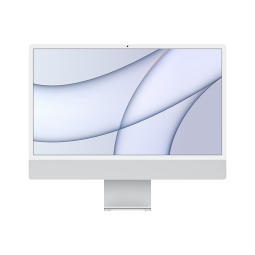 Apple iMac 24英寸 银色 4.5K屏 八核M1芯片(7核图形处理器) 16G 256G 一体式电脑主机【定制机】Z13K00046