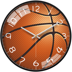 摩门 （Momen）挂钟 创意篮球挂钟运动钟表时尚简约时钟现代客厅家用卧室挂墙挂表 12英寸金属黑 HF0289