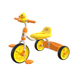 乐的luddy小黄鸭儿童三轮车脚踏车宝宝自行车1-3-5岁轻便玩具童车 1023S小黄鸭（1-4岁）