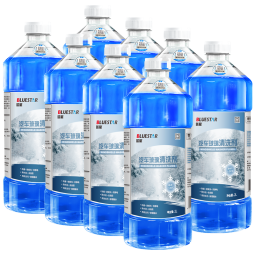 蓝星（BLUESTAR）四季款玻璃水清洗剂-30℃ 2L 8瓶去油膜玻璃清洁剂