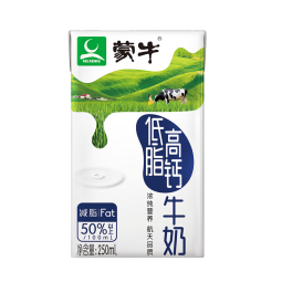 蒙牛 低脂高钙牛奶营养早餐奶整箱 250ml*24盒*2箱