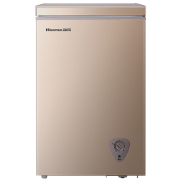 海信100L 一级能效减霜冷柜 冷藏冷冻转换变温冰柜 小型家用母婴单温小冰箱BD/BC-100NUD 金色优选