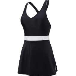 速比涛（Speedo）女士泳衣 焦点系列裙式连体泳衣女 8158123503 黑色/白色 34 