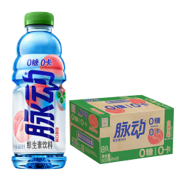 脉动无糖0糖0脂 白桃口味 600ML*15瓶 维生素运动功能饮料