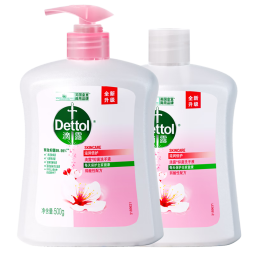 滴露（Dettol）健康抑菌洗手液滋润500g+500g瓶补充装液替换 儿童洗手消毒家庭装