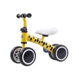 米迪象儿童助步车四轮滑行车平衡车静音滑行防侧翻1-3岁适用 黄色斑马款