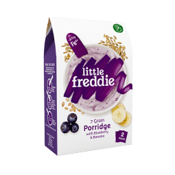 小皮LittleFreddie有机蓝莓香蕉谷物高铁米粉婴幼儿辅食米糊160g*1盒