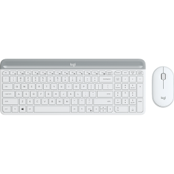 罗技（Logitech） MK470 无线办公键鼠套装 全尺寸超薄鼠标键盘 带无线2.4G接收器 白色