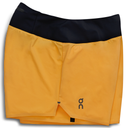 On昂跑女款轻量透气双层跑步短裤 5英寸版 Running Shorts 芒果色 XL