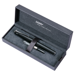 凌美(LAMY)钢笔 studio演艺系列 磨砂黑 办公签字笔送礼礼物套装礼盒 E188欧版原装 EF0.5mm送礼礼物