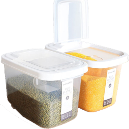 茶花 米桶 储米箱面粉桶米缸收纳箱米盒子 大米罐储米桶防潮面缸米柜 10斤装 012002
