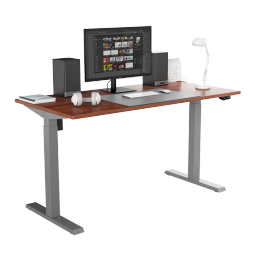 Brateck北弧 电动升降桌 电脑桌 站立办公升降桌 工作升降台 K21棕1.2米