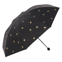 天堂 雨伞黑胶防晒防紫外线太阳伞遮阳晴雨伞男女 黑色 