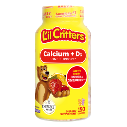 小熊糖 L’ilCritters丽贵 d3 钙 维生素d 儿童营养软糖 零食 150粒 2岁及以上 美国进口