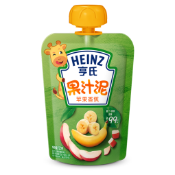 亨氏(Heinz)果泥婴儿辅食 果汁泥儿童苹果香蕉泥120g 宝宝辅食